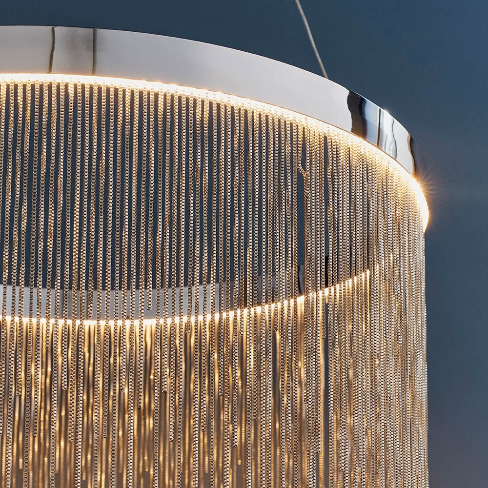 Zelma Polished Chrome LED Chain Pendant Light – Cp Lighting