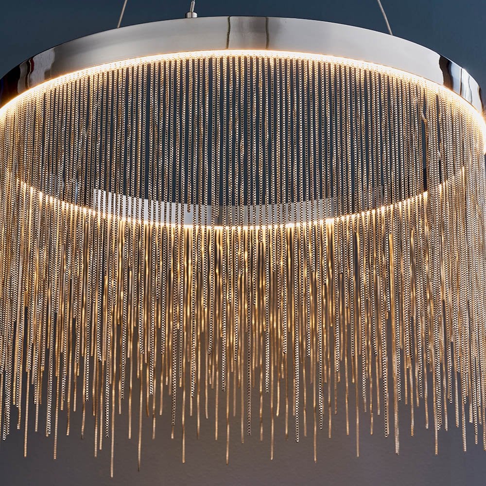 ルミナベッラMessalina SO4 peodant　chrome Zelma Polished Chrome LED Chain Pendant Light – Cp Lighting
