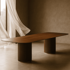 Lantine Walnut & Brass Dining Table 240cm by Tommy Franks