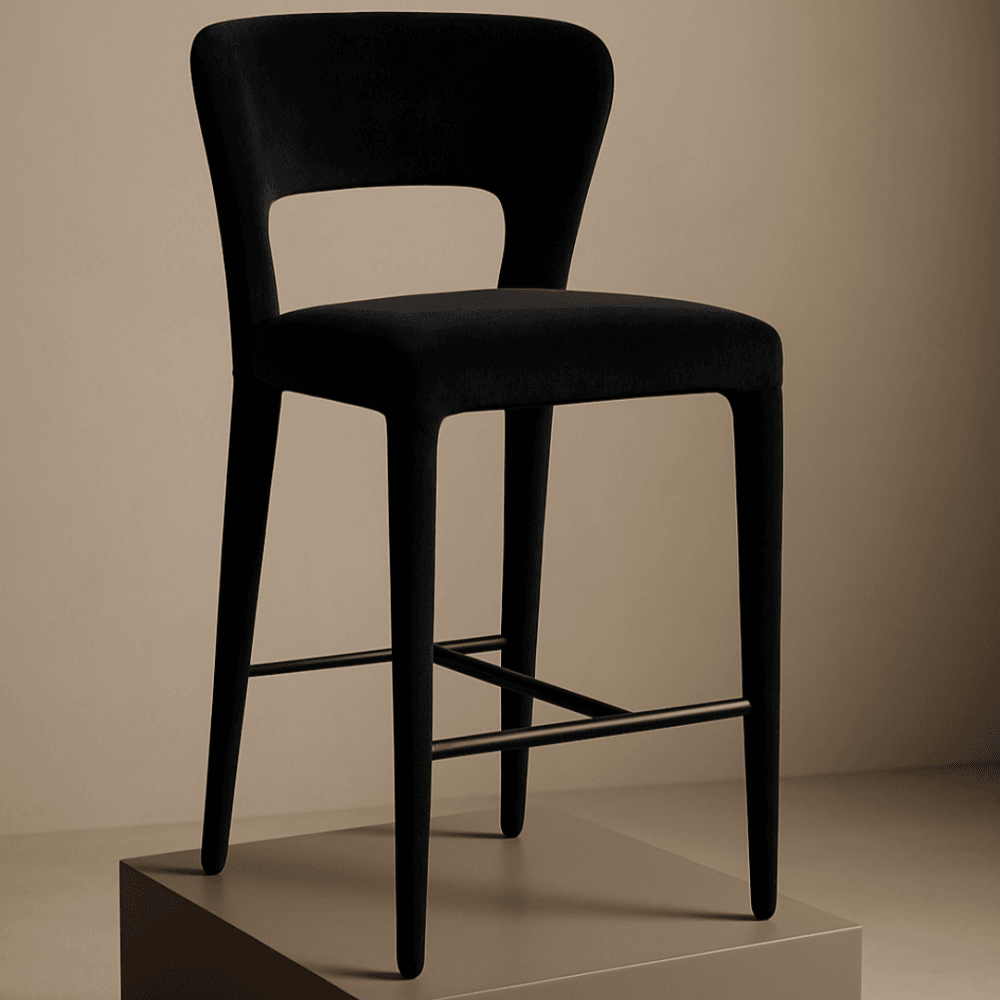 Pari I Bar Stool - Black Vanity by Tommy Franks