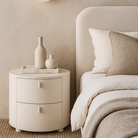 Sims Matte Beige Bedside Table by Tommy Franks
