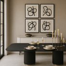 Lantine 280cm Black Oak & Brass Dining Table by Tommy Franks