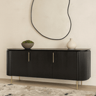 Lantine Black Oak & Brass Buffet by Tommy Franks