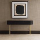 Lantine Matte Black Oak Console Table by Tommy Franks
