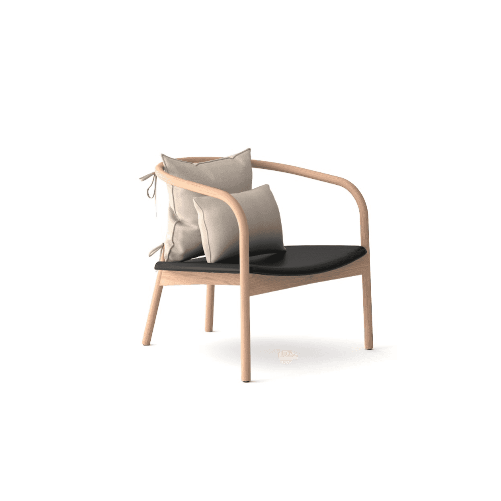 Ikigae Solid Oak Lounge Chair by Tommy Franks