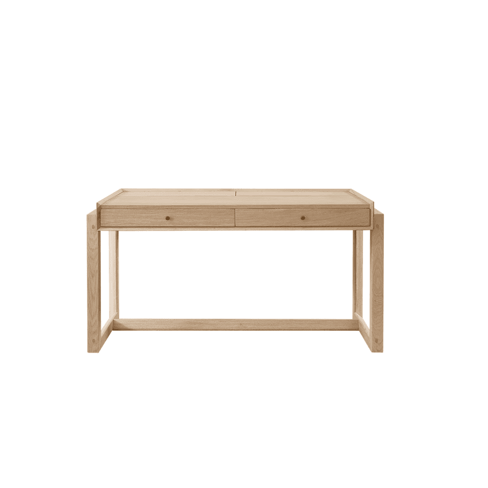 Offset Solid Oak Desk by Tommy Franks