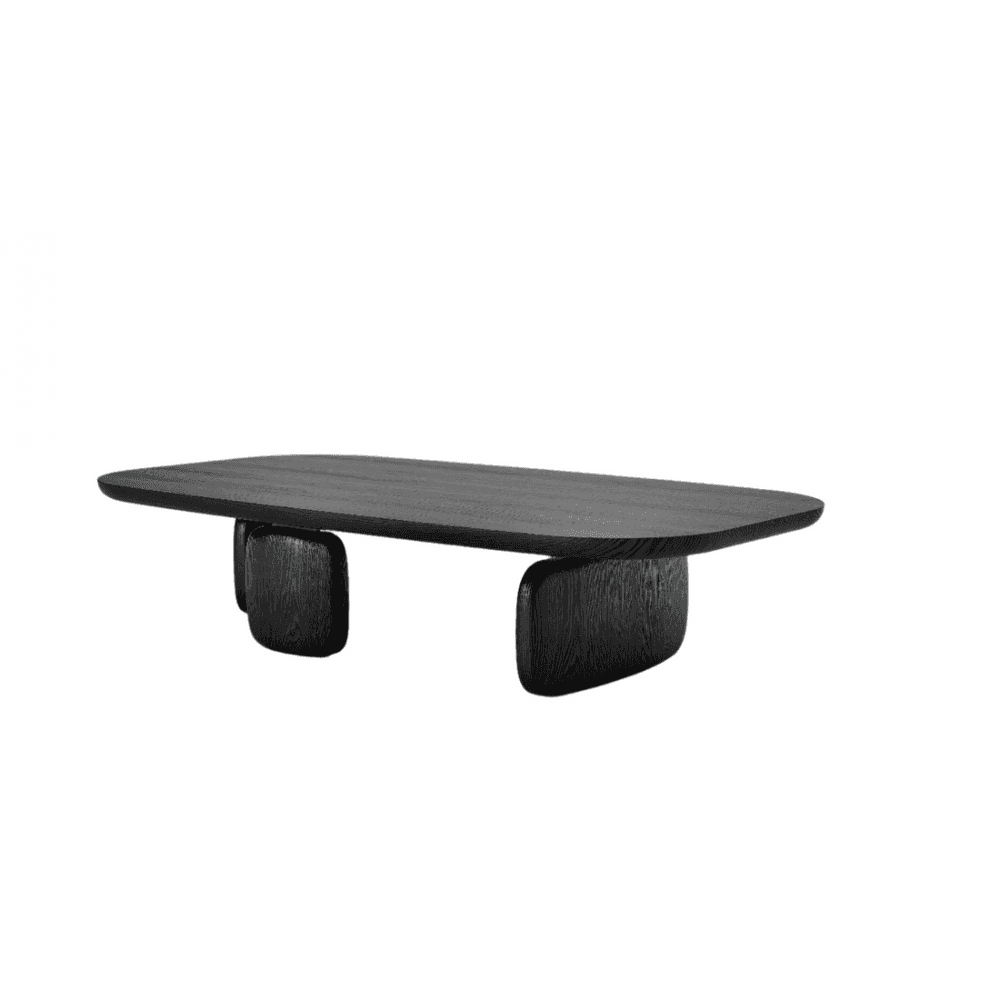 Underline Coffee Table Black Oak Oval by Tommy Franks