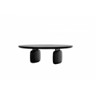 Underline Round Coffee Table Black Oak by Tommy Franks