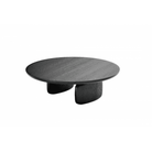 Underline Round Coffee Table Black Oak by Tommy Franks