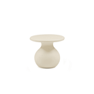 Rolo Matte Beige Side Table by Tommy Franks