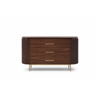 Lantine Walnut & Brass Chest of Drawers by Tommy Franks