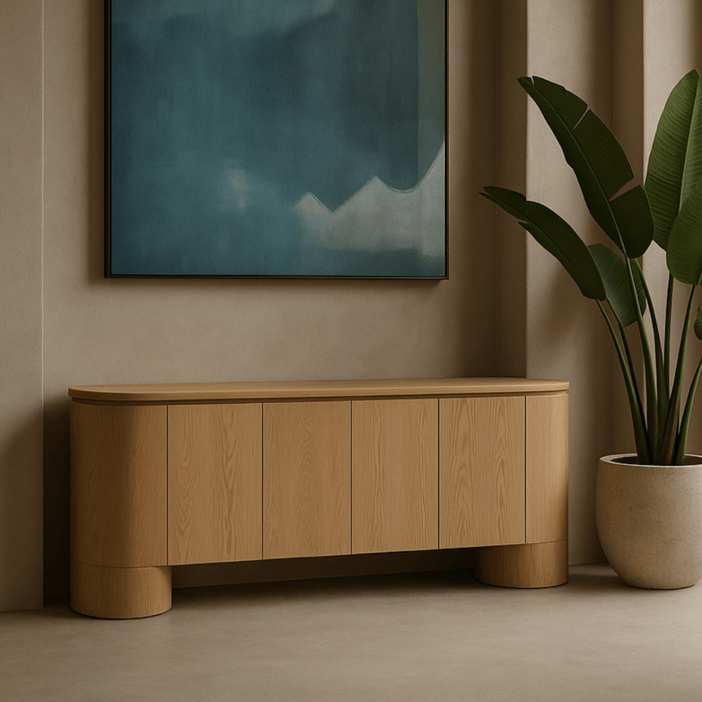 Berwick 4 Door Ash Oak Sideboard by Tommy Franks