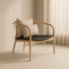 Ikigae Solid Oak Lounge Chair by Tommy Franks