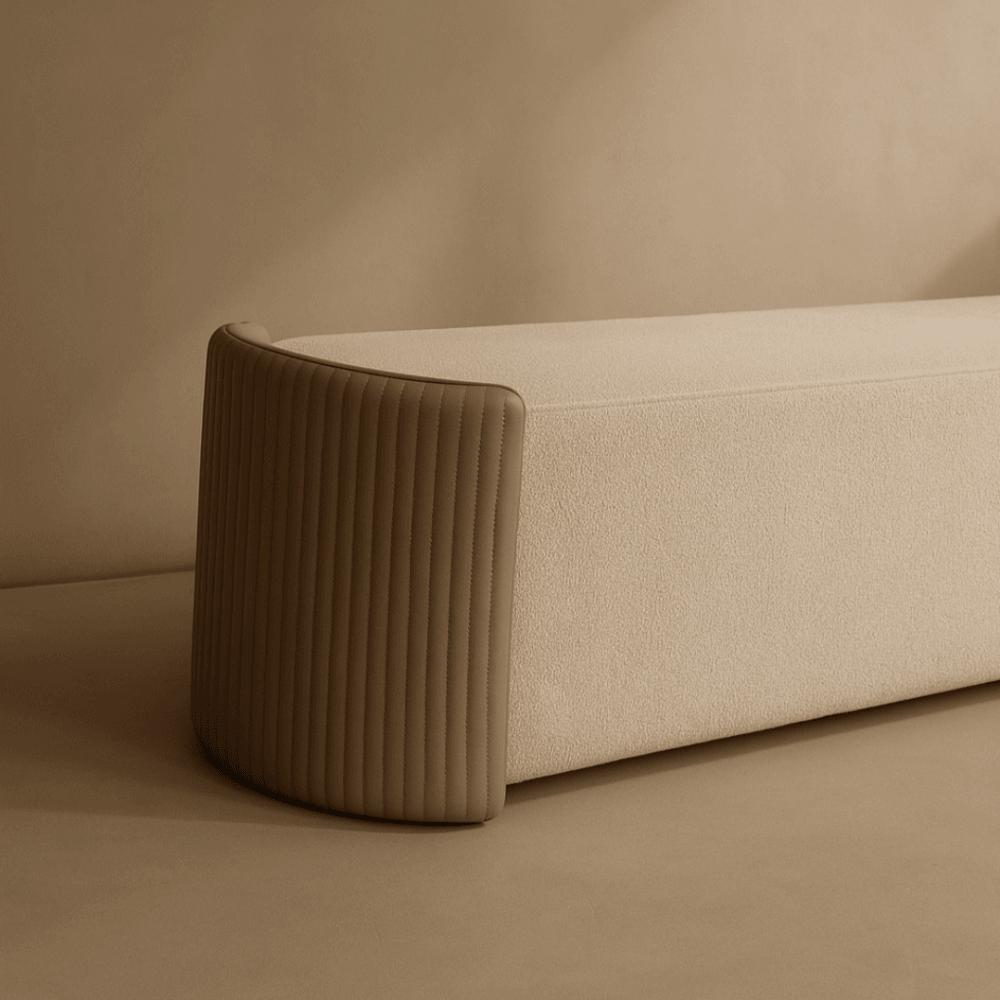 Lobby Boucle Bench Seat by Tommy Franks