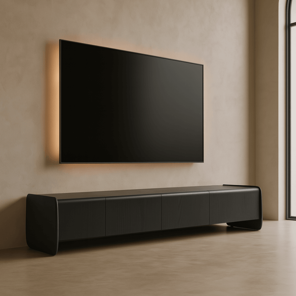Underline Black Oak TV Unit by Tommy Franks