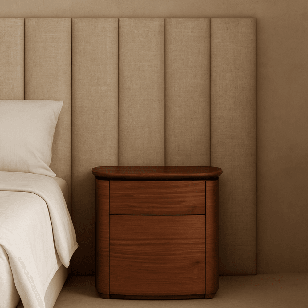 Blade Dark Walnut Bedside Table by Tommy Franks