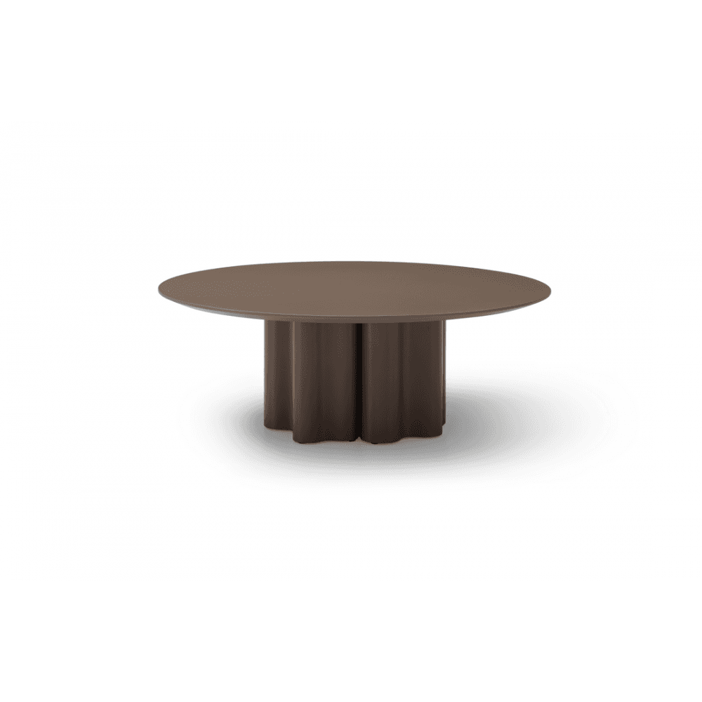 Moon Round Coffee Table Cocoa Wood by Tommy Franks