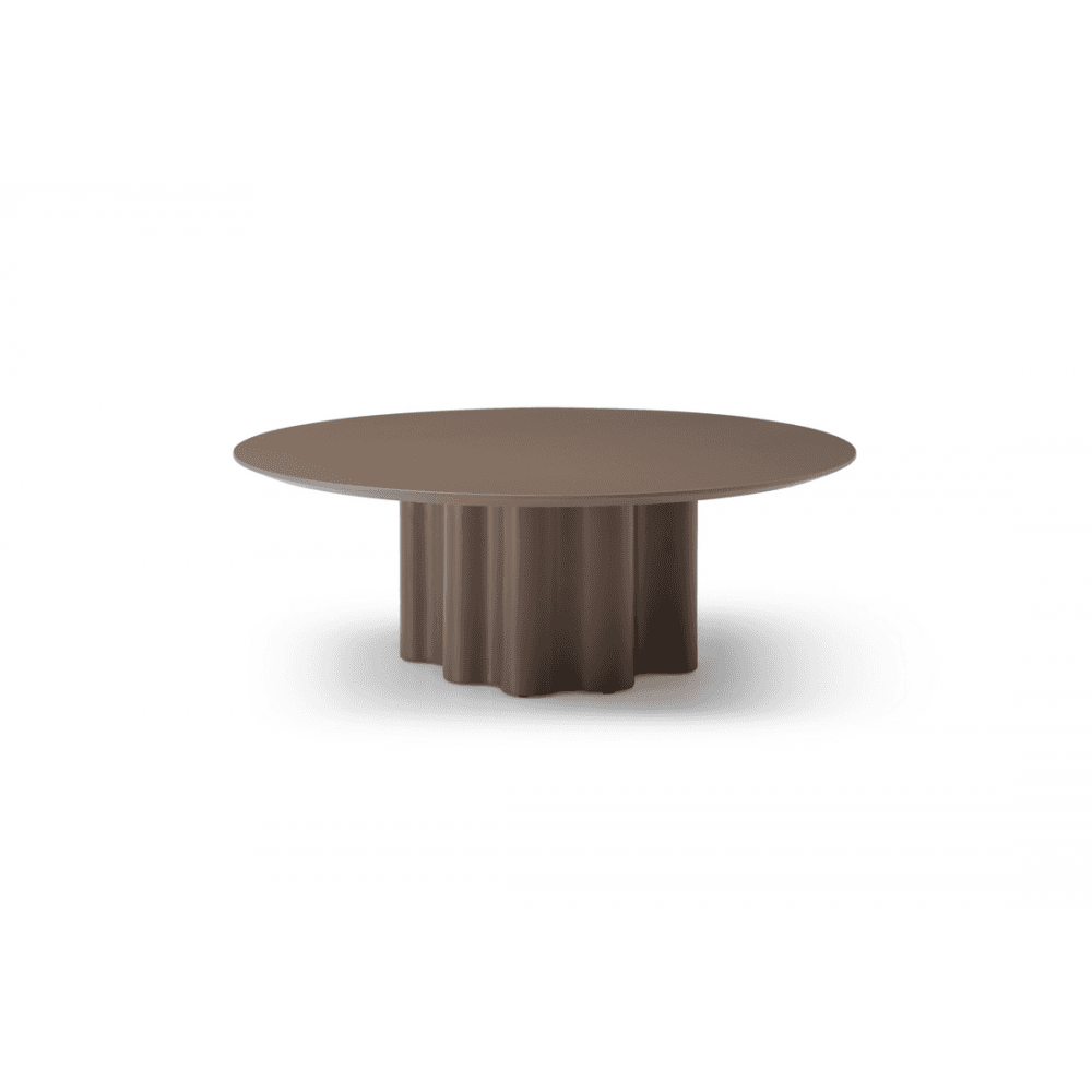 Moon Round Coffee Table Cocoa Wood by Tommy Franks