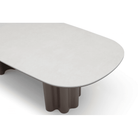 Moon Dining Table Cocoa Wood & Cream Ceramic Top by Tommy Franks