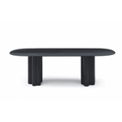 Moon Dining Table Black Oak Wood by Tommy Franks
