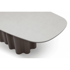 Moon Dining Table Cocoa Wood & Cream Ceramic Top 200cm by Tommy Franks