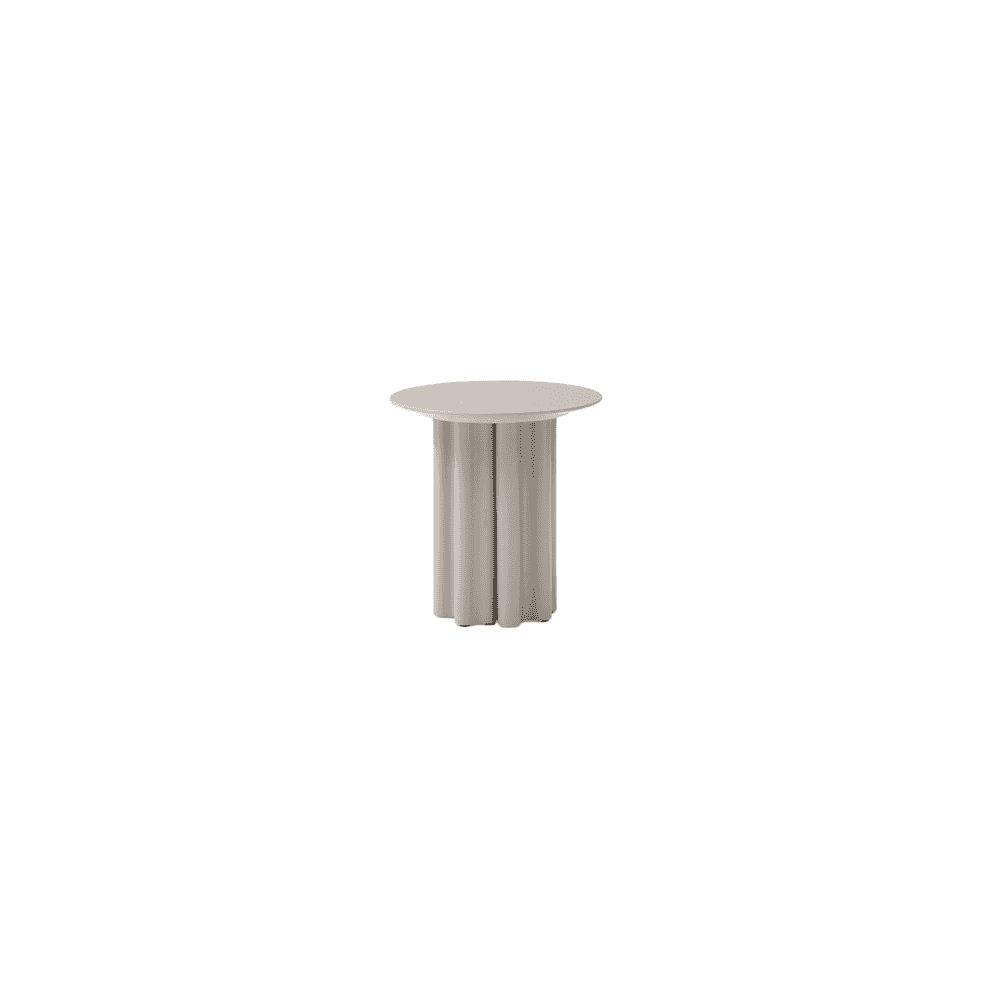 Moon Side Table Matte Beige by Tommy Franks