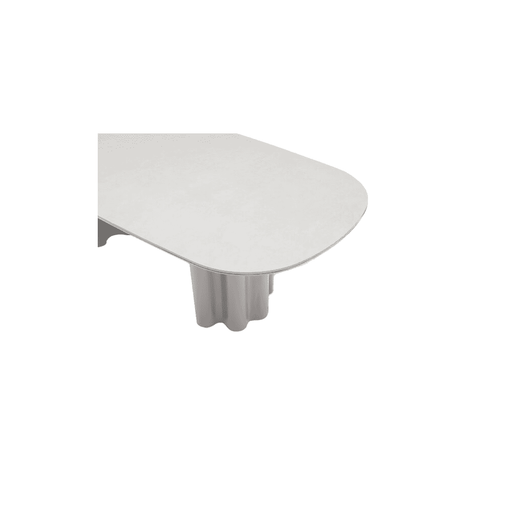 Moon Matte Beige Dining Table by Tommy Franks