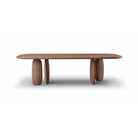 Underline Dining Table Light Walnut Wood Legs & Table Top 280cm by Tommy Franks