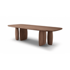 Underline Dining Table Light Walnut Wood Legs & Table Top 280cm by Tommy Franks