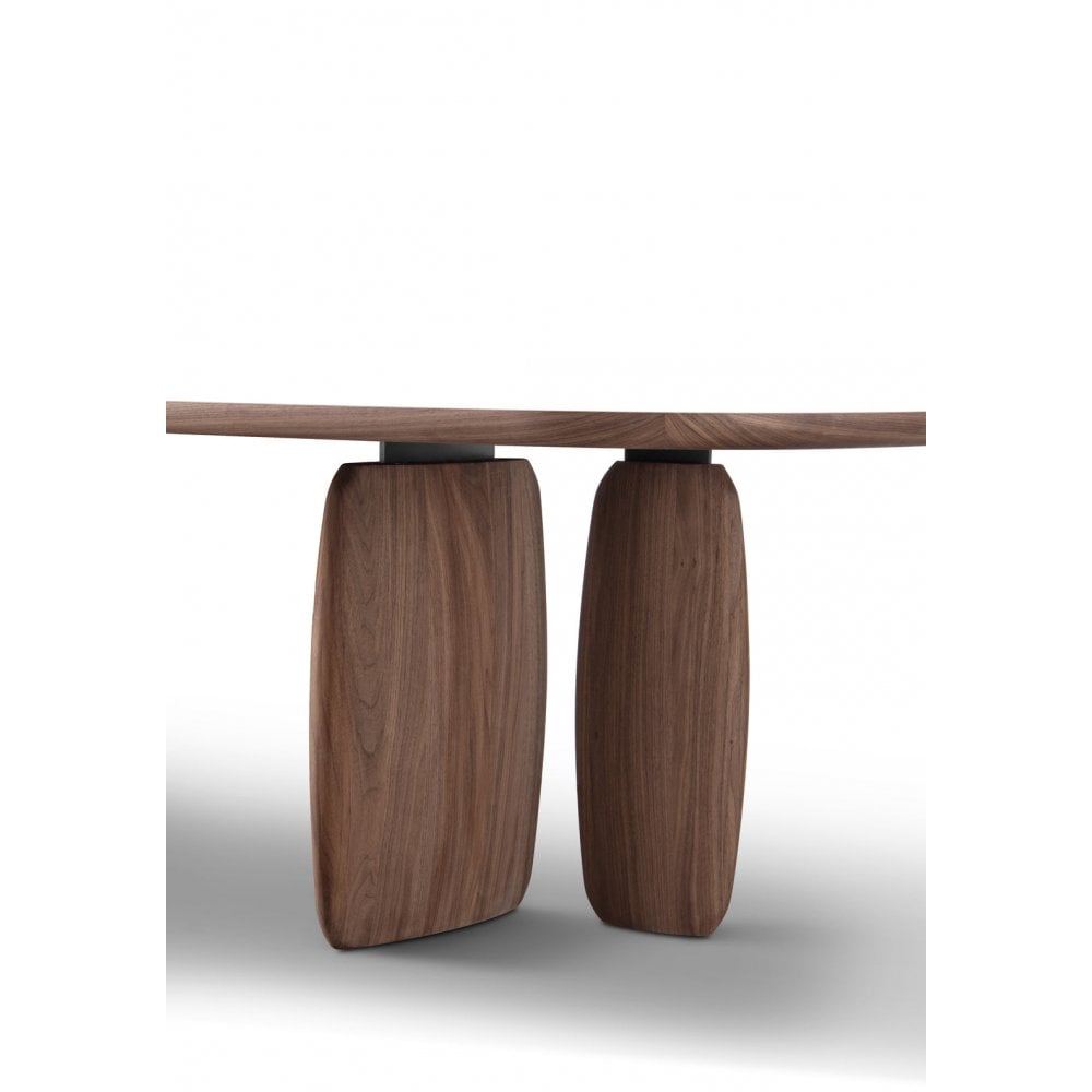 Underline Dining Table Light Walnut Wood Legs & Table Top 280cm by Tommy Franks