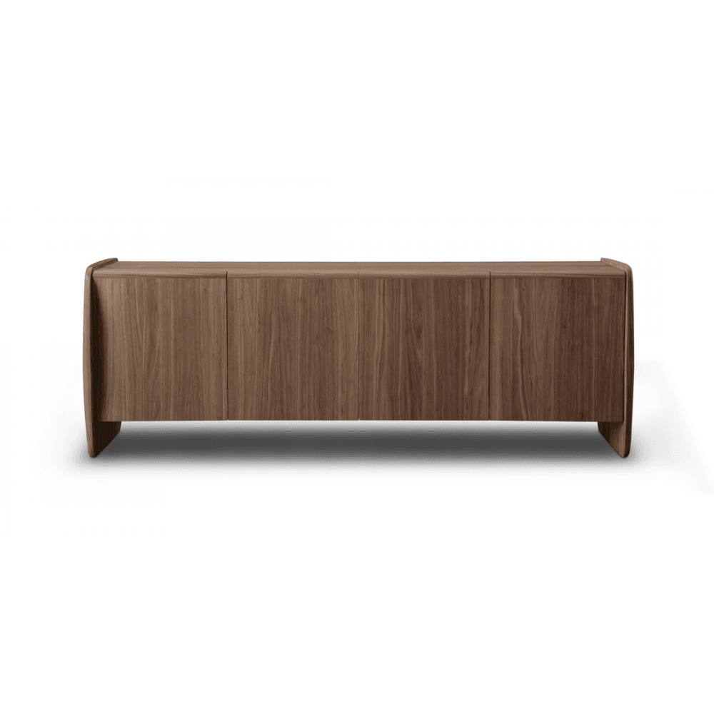 Underline Sideboard Light Walnut Wood 4 Door by Tommy Franks