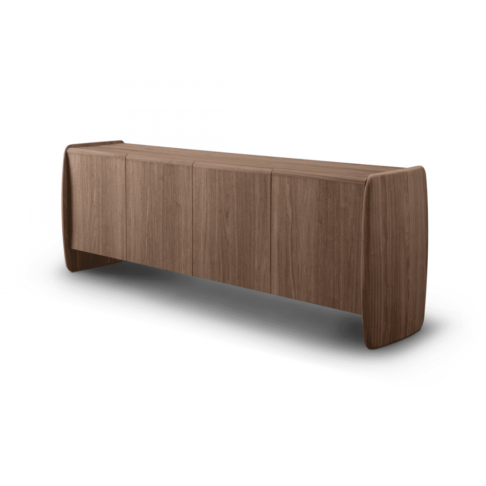Underline Sideboard Light Walnut Wood 4 Door by Tommy Franks