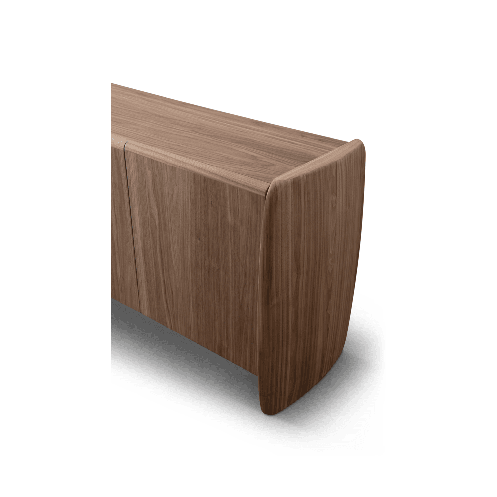 Underline Sideboard Light Walnut Wood 4 Door by Tommy Franks