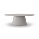 Tavamo Matte Beige Oval Dining Table by Tommy Franks