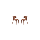 Sahara Dining Chairs Rust Fabric Seat Set of 2 by Tommy Franks