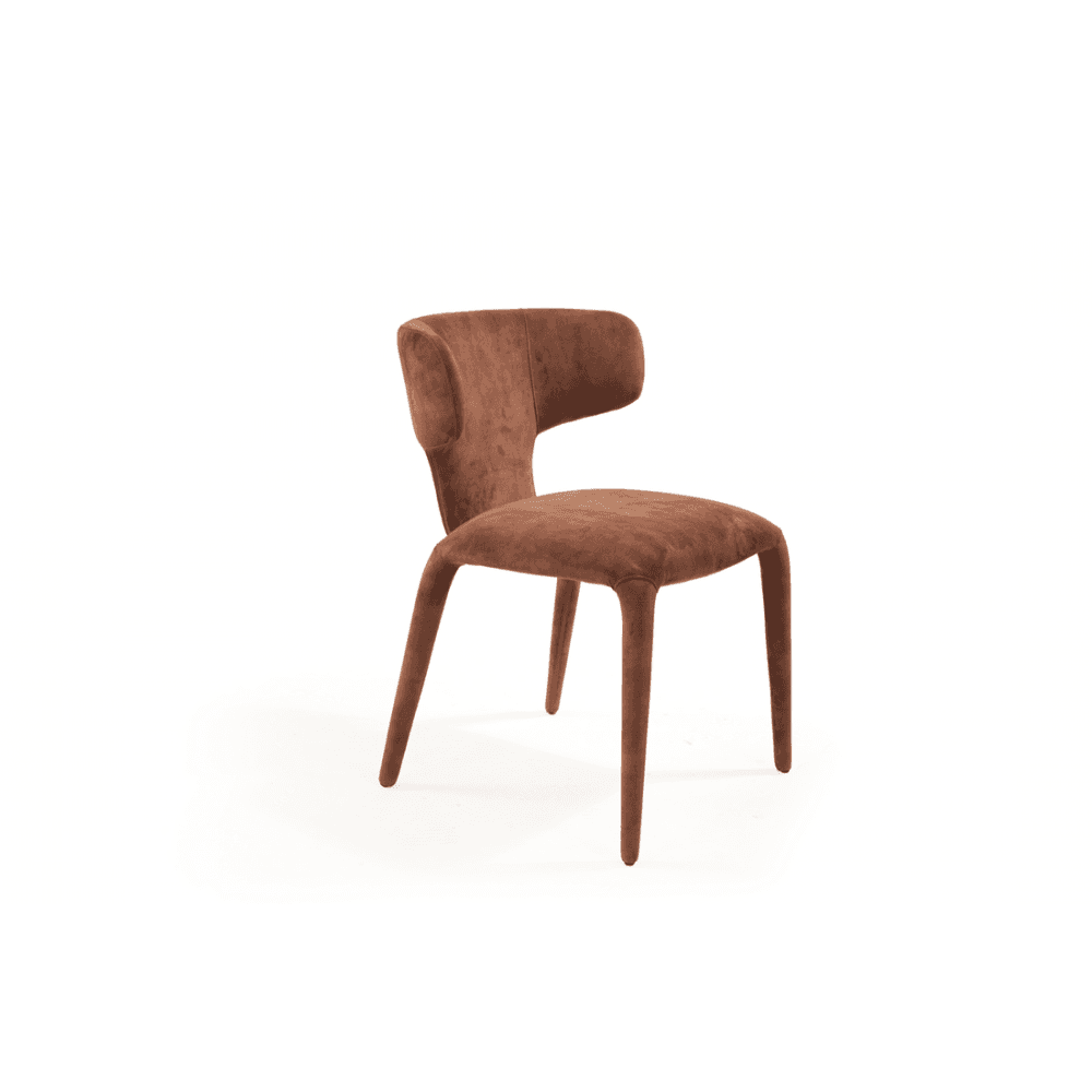 Sahara Dining Chairs Rust Fabric Seat Set of 2 by Tommy Franks