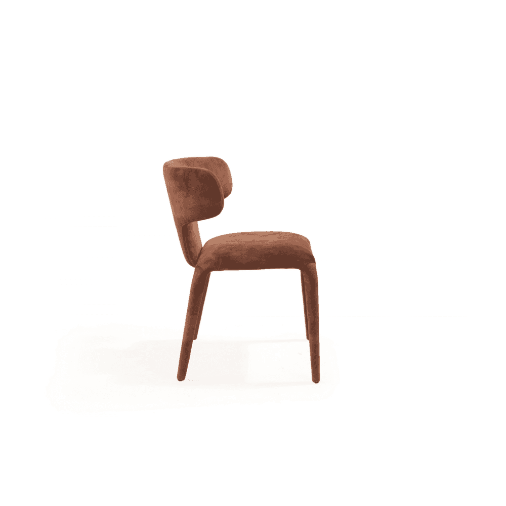 Sahara Dining Chairs Rust Fabric Seat Set of 2 by Tommy Franks