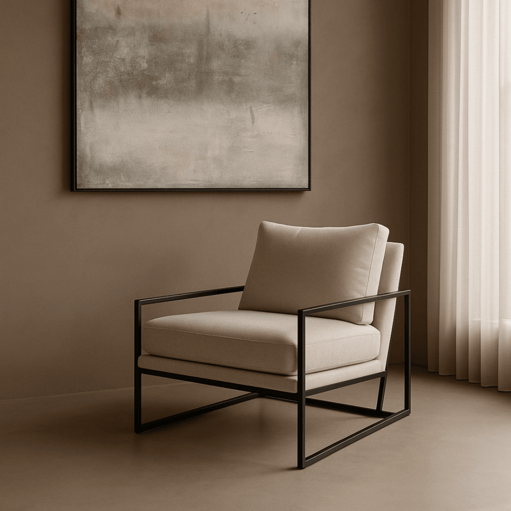 Newell Cream Lounge Chair by Tommy Franks