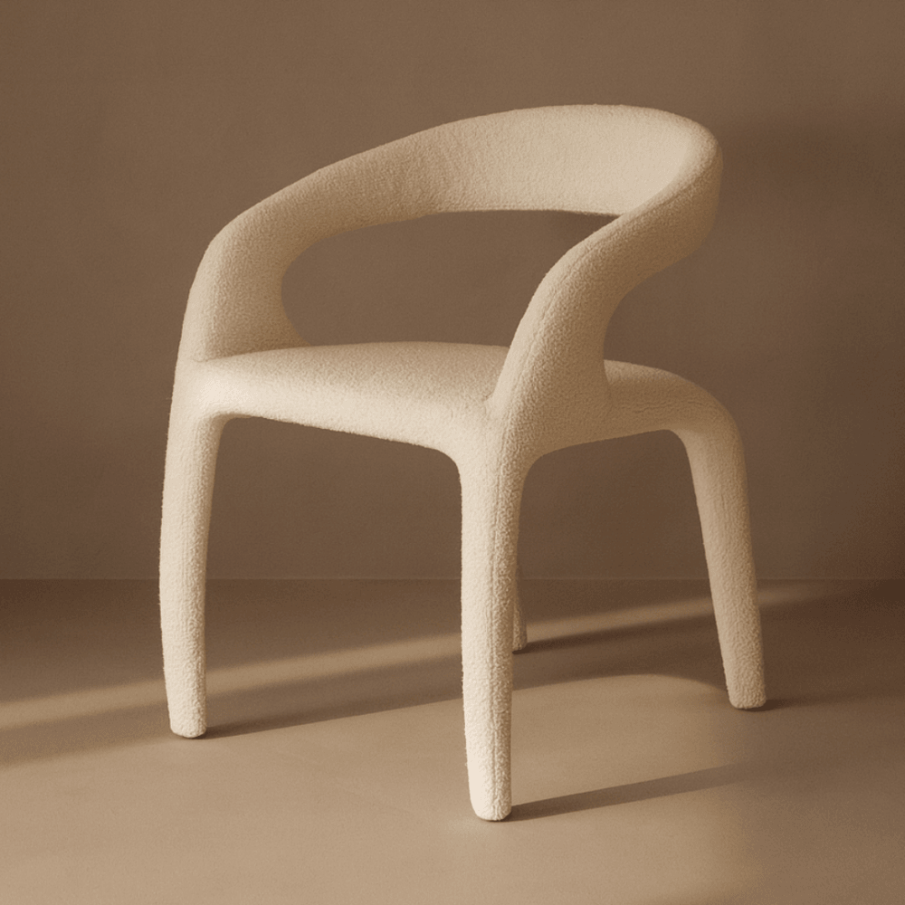 Escada Polar Bouclé Dining Chair by Tommy Franks