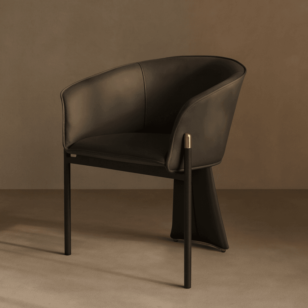 Felipo Mustang Black Dining Chairs Set of 2 by Tommy Franks