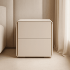 Kota Matte Beige Bedside Table by Tommy Franks
