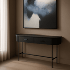 Lantine Black Oak Console Table by Tommy Franks