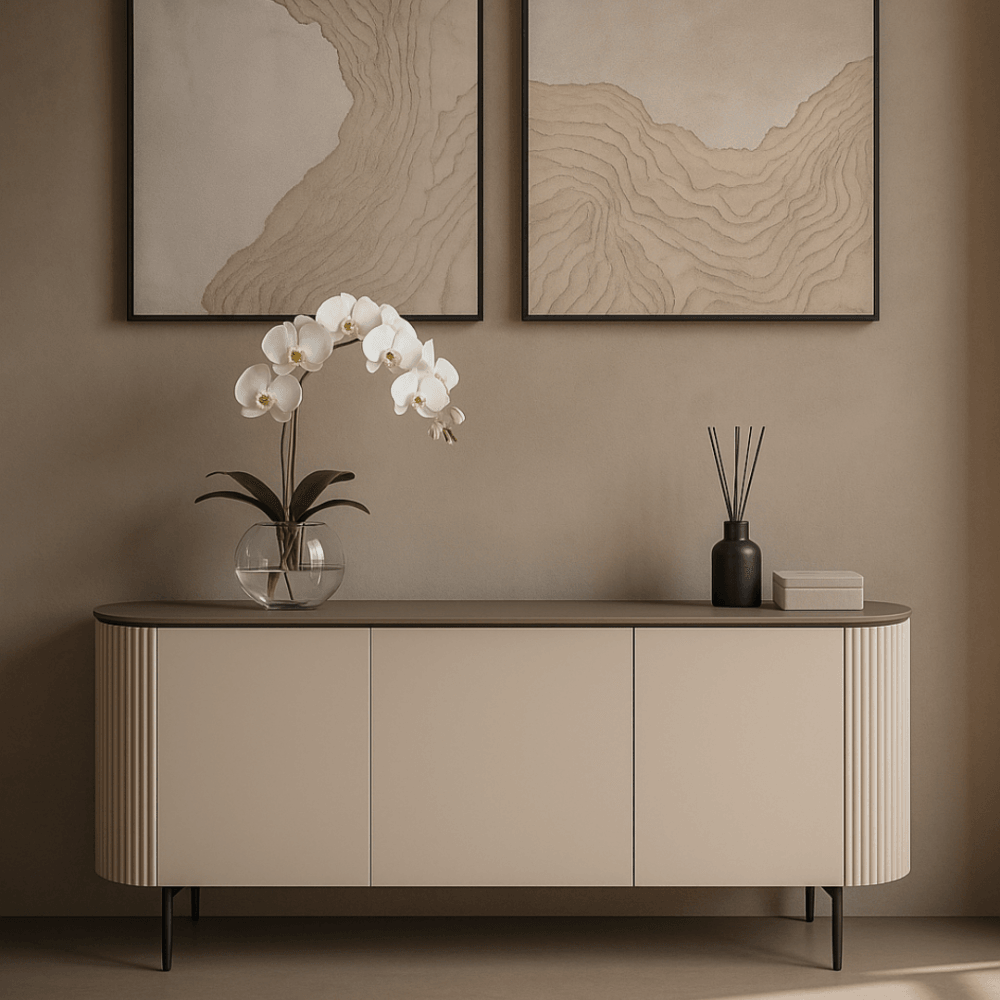 Lantine Matte Beige Sideboard by Tommy Franks