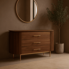 Lantine Walnut & Brass Chest of Drawers by Tommy Franks
