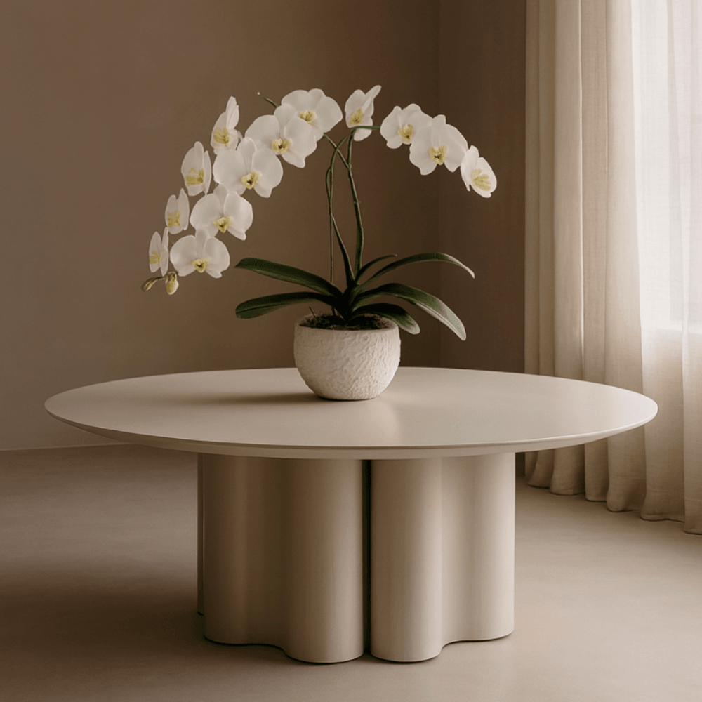Moon Coffee Table Matte Beige by Tommy Franks