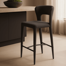 Pari I Luxe Cinder Grey Bar Stool by Tommy Franks