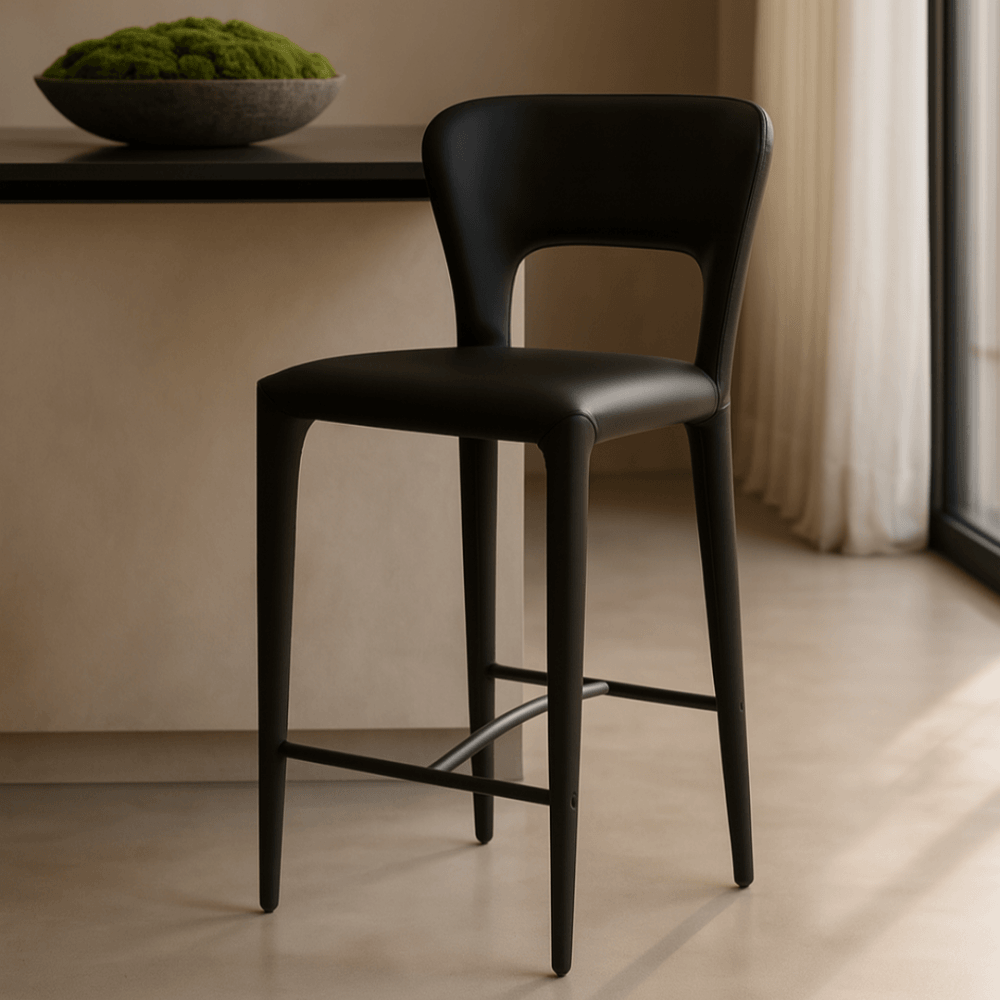 Pari I Mustang Black Bar Stool by Tommy Franks
