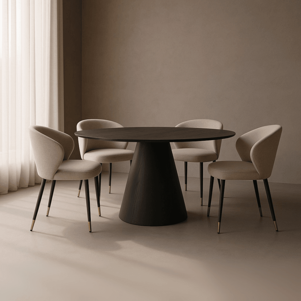Tavamo Black Oak Dining Table by Tommy Franks