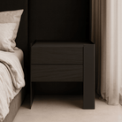 Tunica Pair Of Black Oak Bedside Tables by Tommy Franks