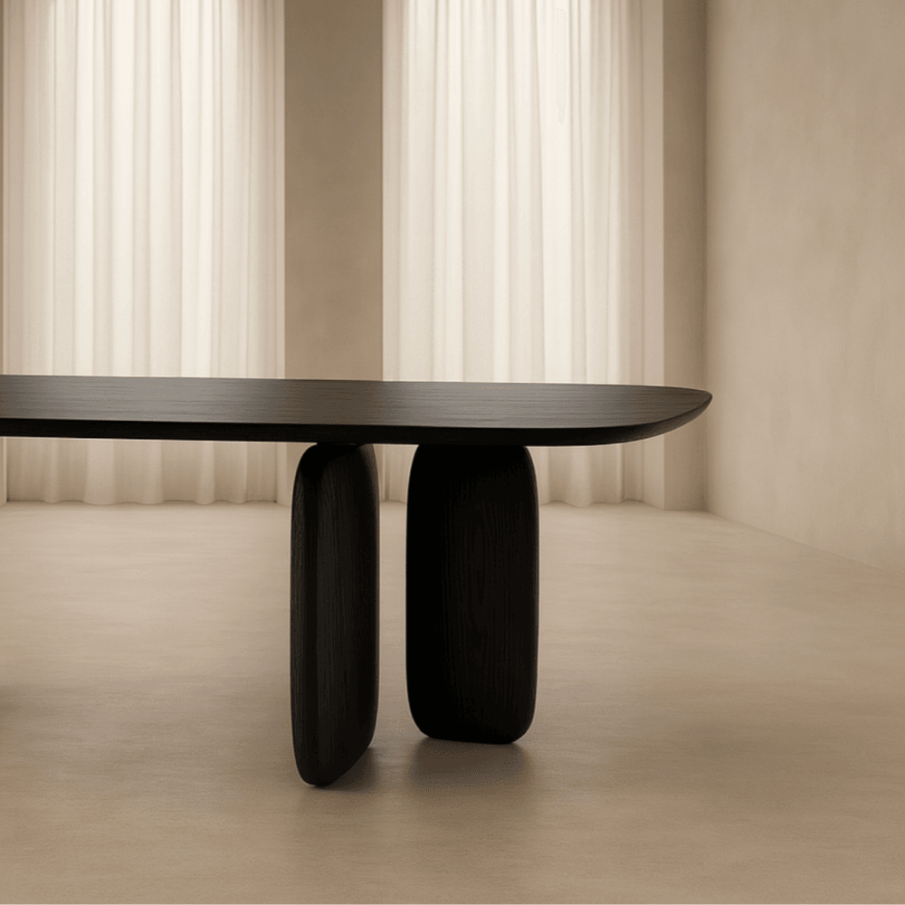 Underline Black Oak Dining Table by Tommy Franks